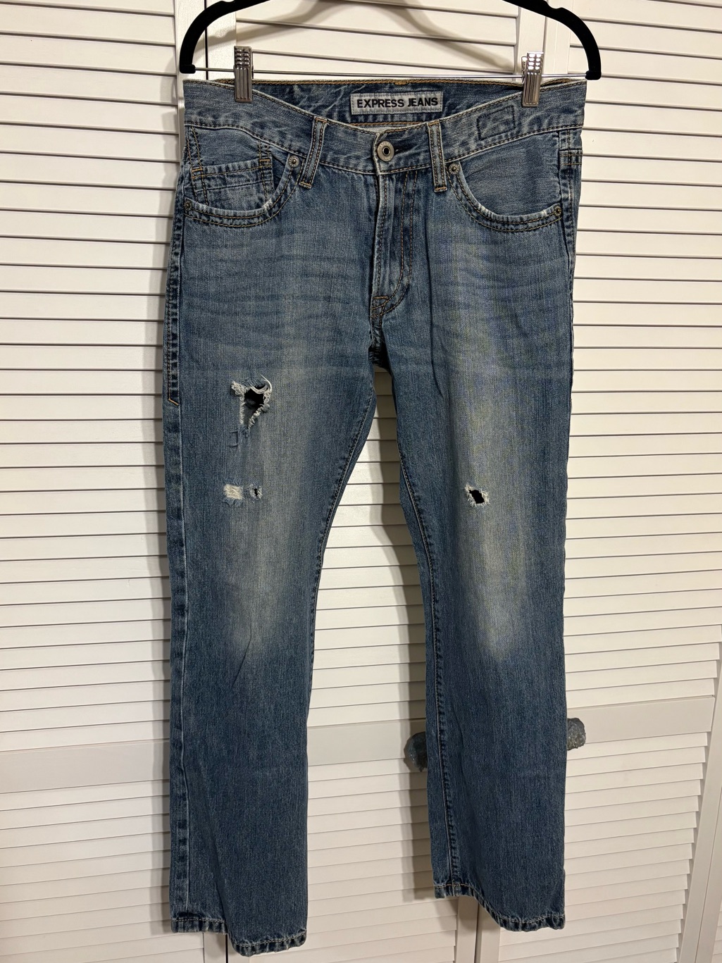 Your Boyfriends Distressed Blue Denim Jeans